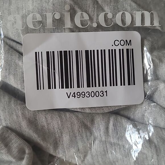 OFFLINE By Aerie Thumbs Up Twist Front Cropped T-Shirt Heather Grey S NWT in pkg - Picture 10 of 10